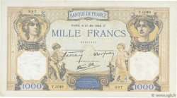 1000 Francs CÉRÈS ET MERCURE type modifié FRANKREICH  1938 F.38.16 SS