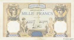 1000 Francs CÉRÈS ET MERCURE type modifié FRANCE  1938 F.38.18 TTB