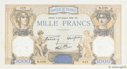 1000 Francs CÉRÈS ET MERCURE type modifié FRANCE  1938 F.38.30 VF