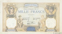 1000 Francs CÉRÈS ET MERCURE type modifié FRANCIA  1939 F.38.38 BB