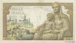 1000 Francs DÉESSE DÉMÉTER FRANKREICH  1943 F.40.16 SS