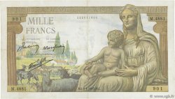 1000 Francs DÉESSE DÉMÉTER FRANKREICH  1943 F.40.21 SS