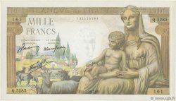 1000 Francs DÉESSE DÉMÉTER FRANCE  1943 F.40.23 XF