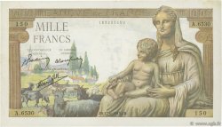 1000 Francs DÉESSE DÉMÉTER FRANCE  1943 F.40.27 VF