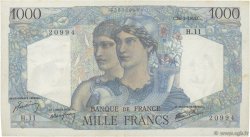 1000 Francs MINERVE ET HERCULE FRANCE  1945 F.41.02 VF