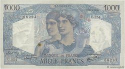 1000 Francs MINERVE ET HERCULE FRANCE  1946 F.41.13 VF