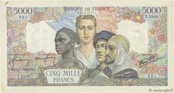 5000 Francs EMPIRE FRANÇAIS FRANKREICH  1947 F.47.58 fVZ