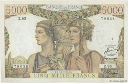 5000 Francs TERRE ET MER FRANKREICH  1952 F.48.06 fSS