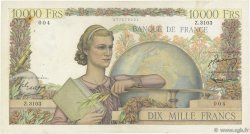 10000 Francs GÉNIE FRANÇAIS FRANCE  1952 F.50.60 VF
