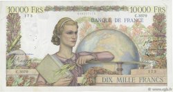 10000 Francs GÉNIE FRANÇAIS FRANCIA  1952 F.50.61 MBC