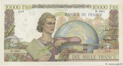 10000 Francs GÉNIE FRANÇAIS FRANCE  1953 F.50.63 VF