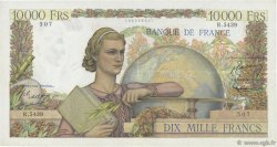 10000 Francs GÉNIE FRANÇAIS FRANCE  1953 F.50.67 VF
