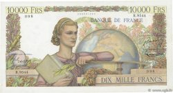 10000 Francs GÉNIE FRANÇAIS FRANCIA  1955 F.50.76 MBC