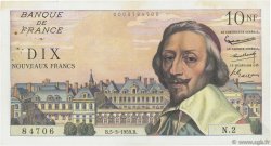 10 Nouveaux Francs RICHELIEU FRANCIA  1959 F.57.01 BB to SPL