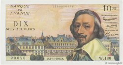10 Nouveaux Francs RICHELIEU FRANCIA  1960 F.57.11 AU