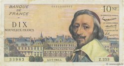 10 Nouveaux Francs RICHELIEU FRANCIA  1963 F.57.22 q.BB