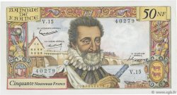 50 Nouveaux Francs HENRI IV FRANCIA  1959 F.58.02 SPL a AU
