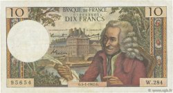 10 Francs VOLTAIRE FRANCE  1967 F.62.24 VF-