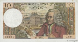 10 Francs VOLTAIRE FRANCE  1970 F.62.41 VF+