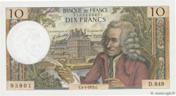 10 Francs VOLTAIRE FRANCIA  1973 F.62.60 AU