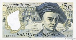 50 Francs QUENTIN DE LA TOUR FRANCE  1981 F.67.07
