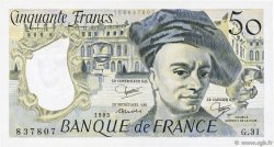 50 Francs QUENTIN DE LA TOUR FRANCIA  1983 F.67.09 EBC