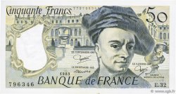 50 Francs QUENTIN DE LA TOUR FRANCE  1983 F.67.09 XF-