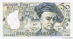 50 Francs QUENTIN DE LA TOUR FRANKREICH  1983 F.67.09 fVZ