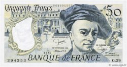 50 Francs QUENTIN DE LA TOUR FRANCE  1984 F.67.10 UNC-