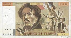 100 Francs DELACROIX FRANCE  1978 F.68.01 F+