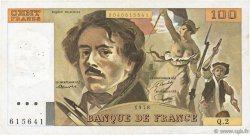 100 Francs DELACROIX FRANCE  1978 F.68.02 F+
