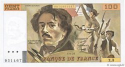 100 Francs DELACROIX modifié FRANCIA  1978 F.69.01b FDC