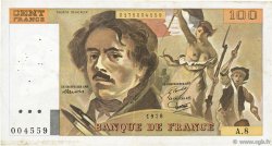 100 Francs DELACROIX modifié FRANCE  1978 F.69.01e TTB