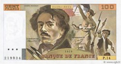 100 Francs DELACROIX modifié FRANCE  1979 F.69.02c VF+
