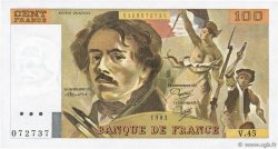 100 Francs DELACROIX modifié FRANKREICH  1981 F.69.05 ST