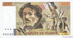 100 Francs DELACROIX modifié FRANKREICH  1986 F.69.10 SS