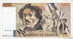 100 Francs DELACROIX modifié FRANKREICH  1989 F.69.13a SS