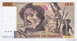 100 Francs DELACROIX 442-1 & 442-2 FRANKREICH  1994 F.69ter.01b SS