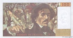 100 Francs DELACROIX 442-1 & 442-2 FRANCE  1995 F.69ter.02c VF+