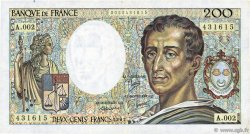 200 Francs MONTESQUIEU FRANCIA  1981 F.70.01 BC+