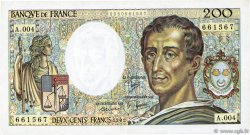 200 Francs MONTESQUIEU FRANCIA  1981 F.70.01 MBC