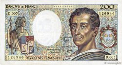 200 Francs MONTESQUIEU FRANCIA  1981 F.70.01 BC+