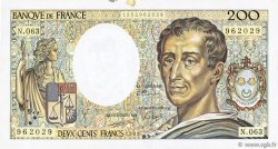 200 Francs MONTESQUIEU FRANCIA  1989 F.70.09 BB