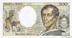 200 Francs MONTESQUIEU FRANCE  1989 F.70.09 VF+