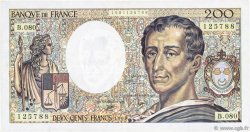 200 Francs MONTESQUIEU FRANCIA  1990 F.70.10a BB