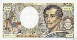 200 Francs MONTESQUIEU FRANKREICH  1990 F.70.10b fVZ