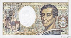 200 Francs MONTESQUIEU FRANCIA  1992 F.70.12a MBC+