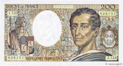 200 Francs MONTESQUIEU FRANKREICH  1992 F.70.12b fVZ