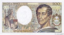 200 Francs MONTESQUIEU alphabet 101 FRANCE  1992 F.70bis.01 NEUF