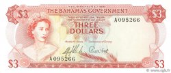 3 Dollars BAHAMAS  1965 P.19a SC+